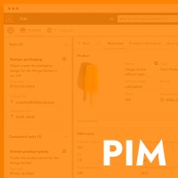 Orangener Hintergrund mit Aufschrift ,,PIM"