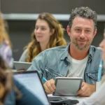 Menschen mit Tablets