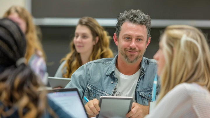 Menschen mit Tablets