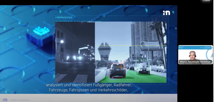 Intelligentes Auto scannt andere Autos