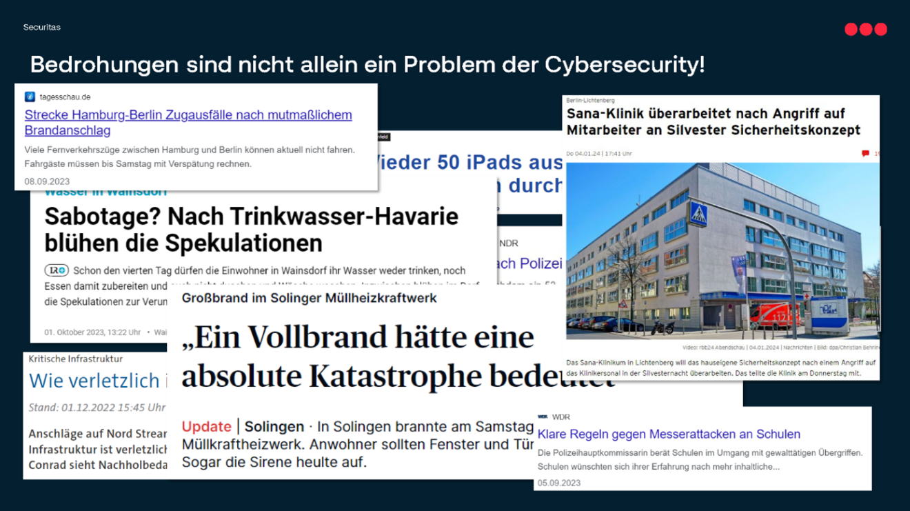 Pr&auml;sentionsfolie mit Zeitungsausschnitten
